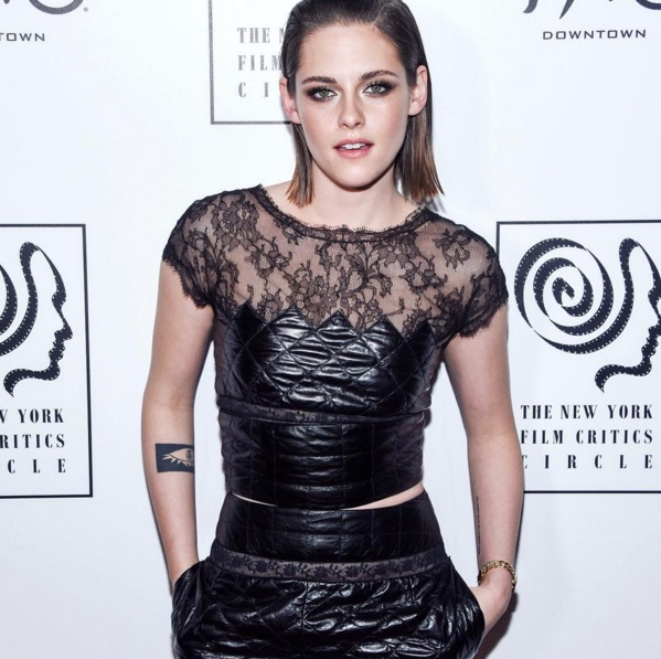 Kristen Stewart Wears Pink Chanel Skirt-Suit With Black Pumps in LA –  Footwear News