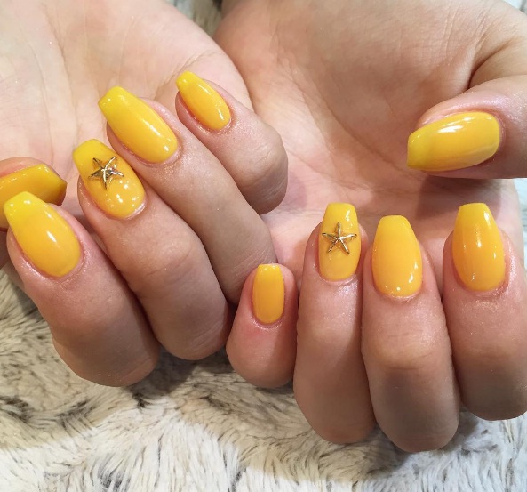 Spring Yellow Gel Nails | Yellow nail polish, Nail polish, Yellow nails