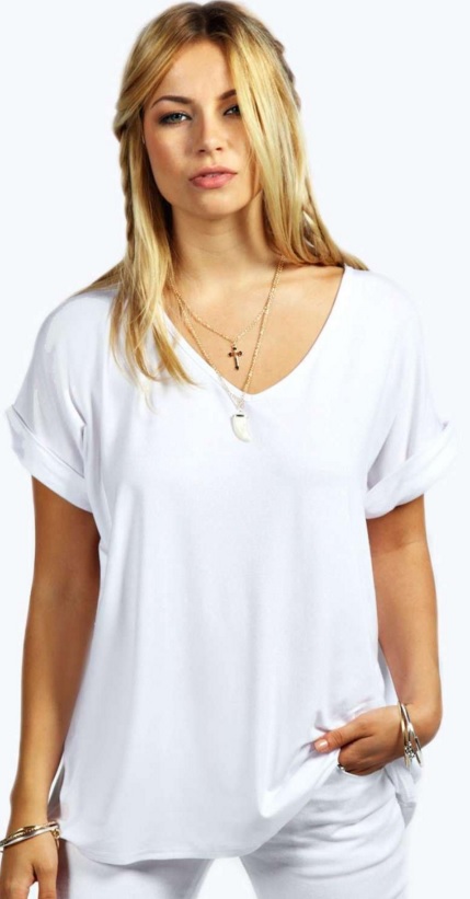 WHITE V NECK