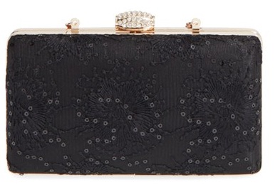 BLACK AND GOLD CLUTCH