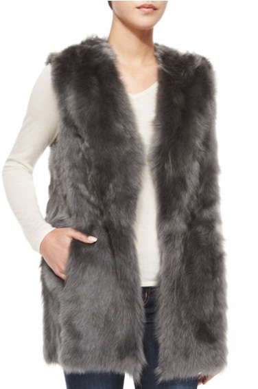 GREY FUR VEST