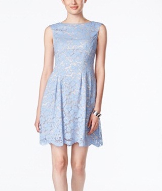 LIGHT BLUE LACE DRESS