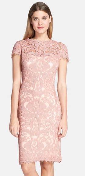 pale pink lace dress