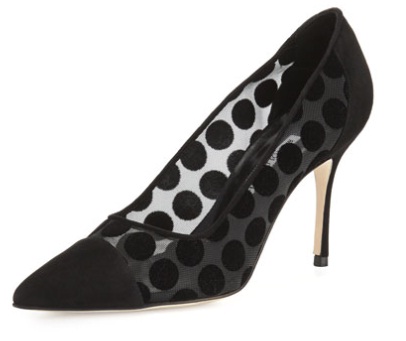 BLACK POLKA DOT HEELS