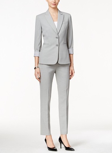 grey pantsuit