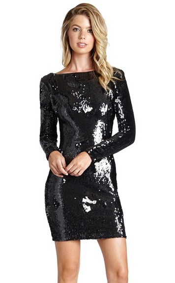 BLACK SEQUIN DRESS