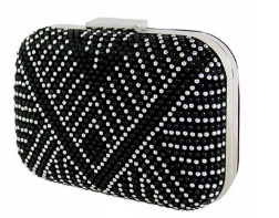 black and silver clutch