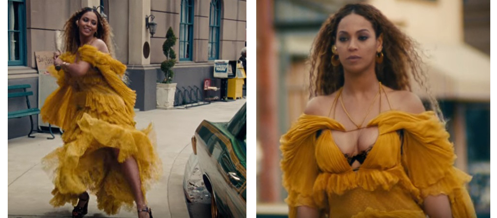 beyonce yellow dress