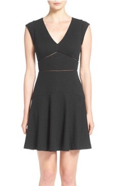 black-v-neck-dress