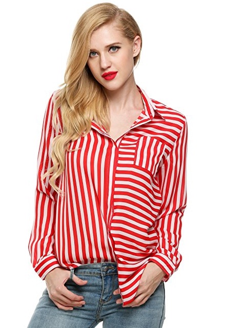 RED AND WHITE BLOUSE | FASHION
