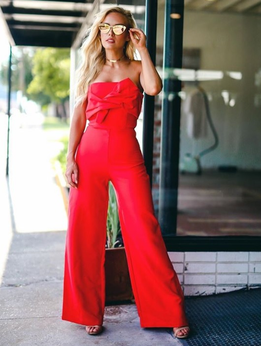 red jumpsuit outfit ideas