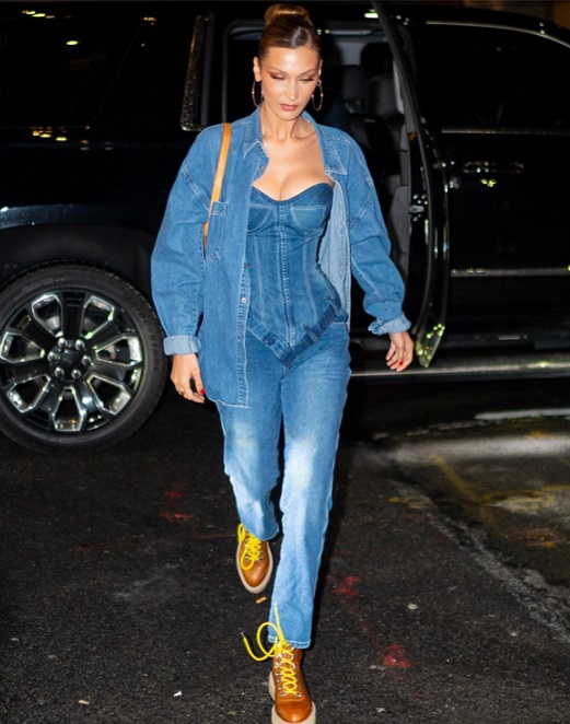 Copy Bella Hadid's Denim Corset Top