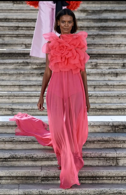 chanel maxi pink dress